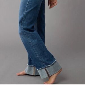 American Eagle Stretch High-Waisted Stovepipe Cuffed Jean